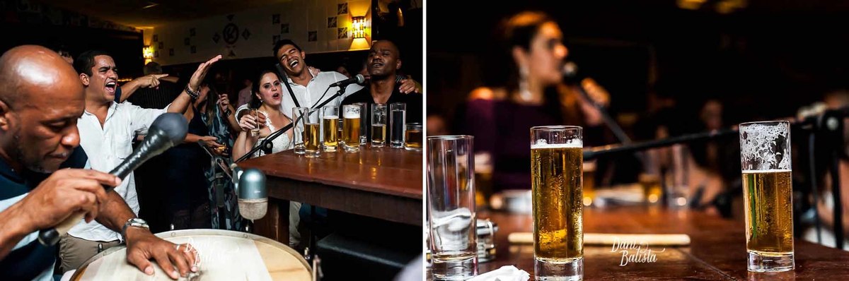 detalhe da cerveja festa de casamento na casa de samba toca da gambá