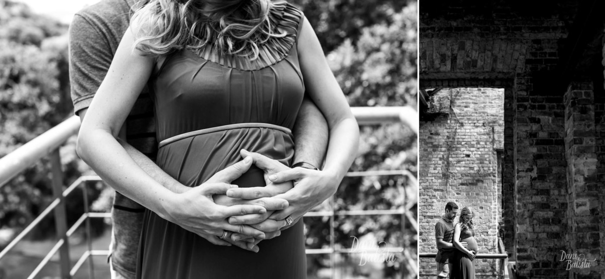 maos entrelaçadas na barriga durante ensaio de gestante rj