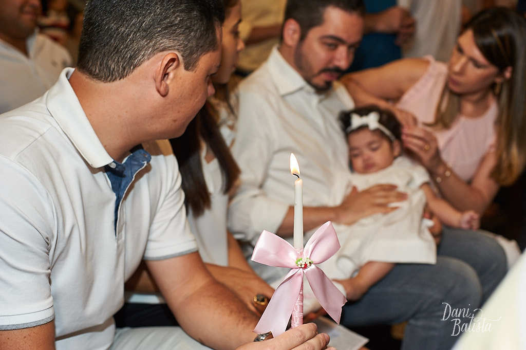 detalhe vela no batizado infantil