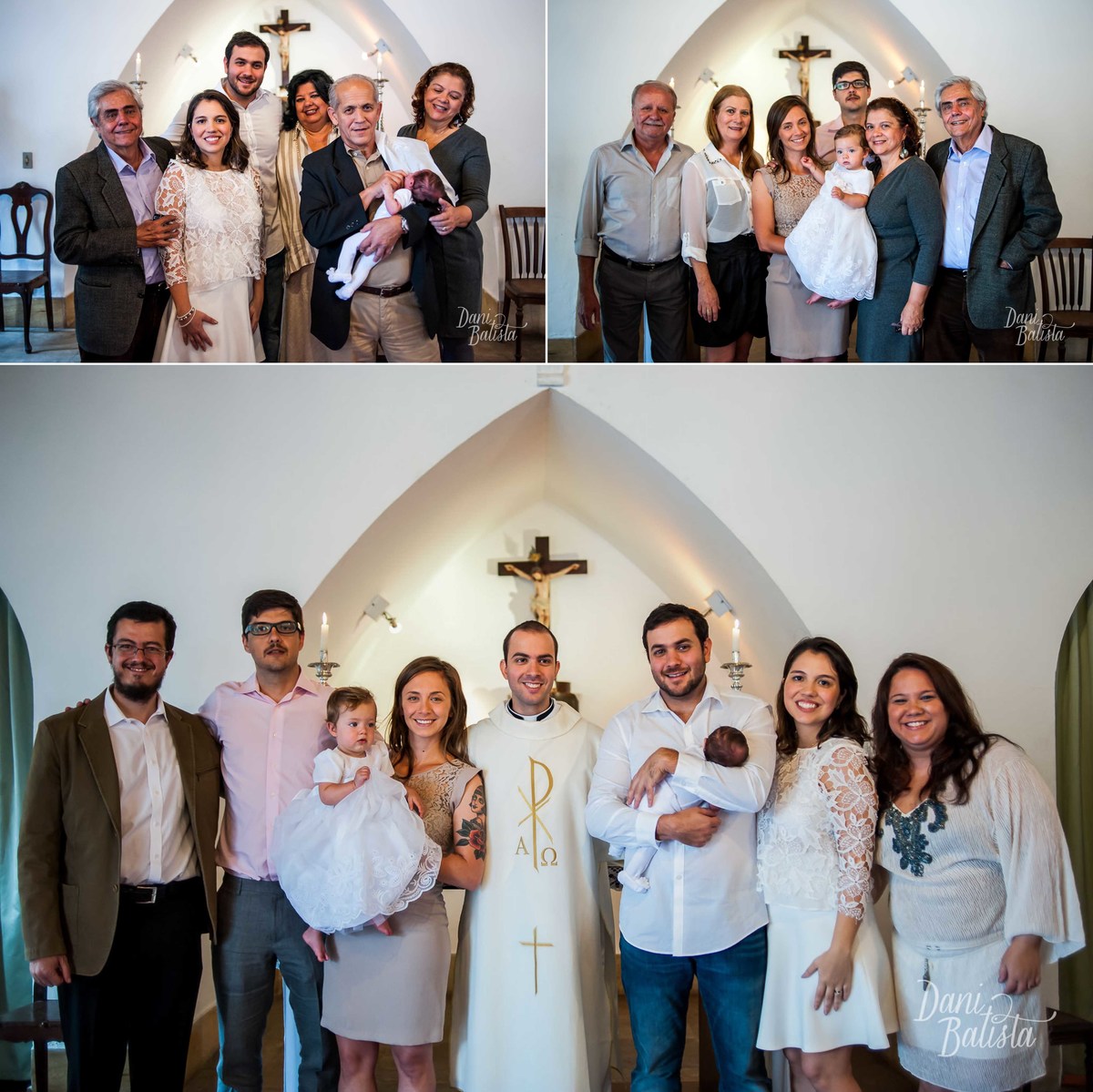 foto protocolar da família após batizado rj