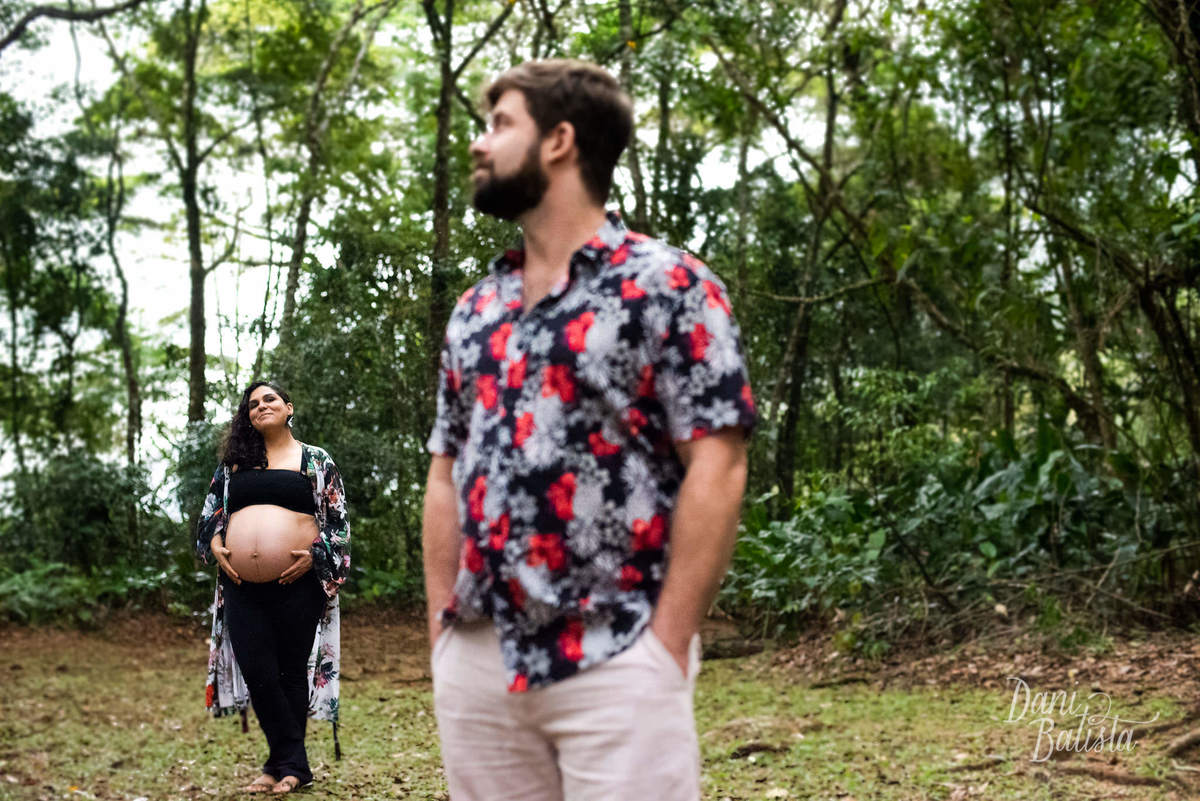 Ensaio de Gestante na mata floresta da tijuca