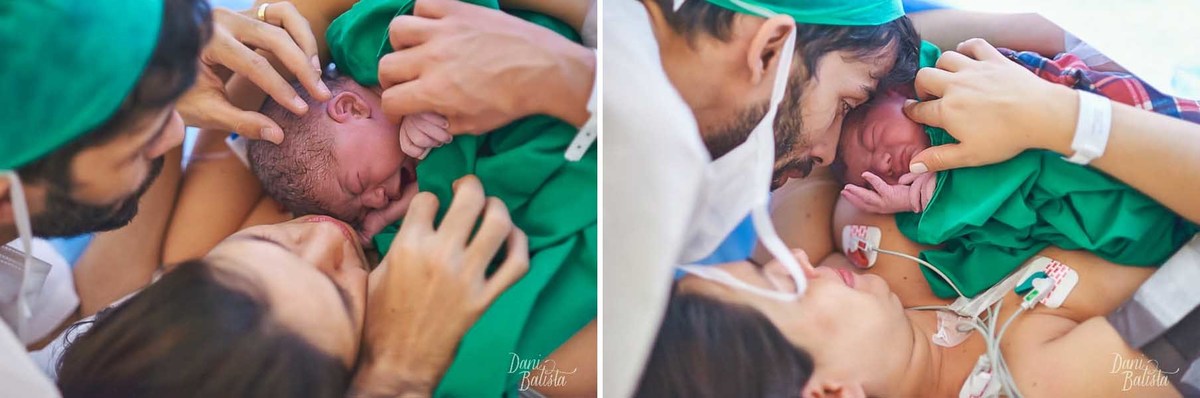 recem nascida no colo da mãe perinatal laranjeiras