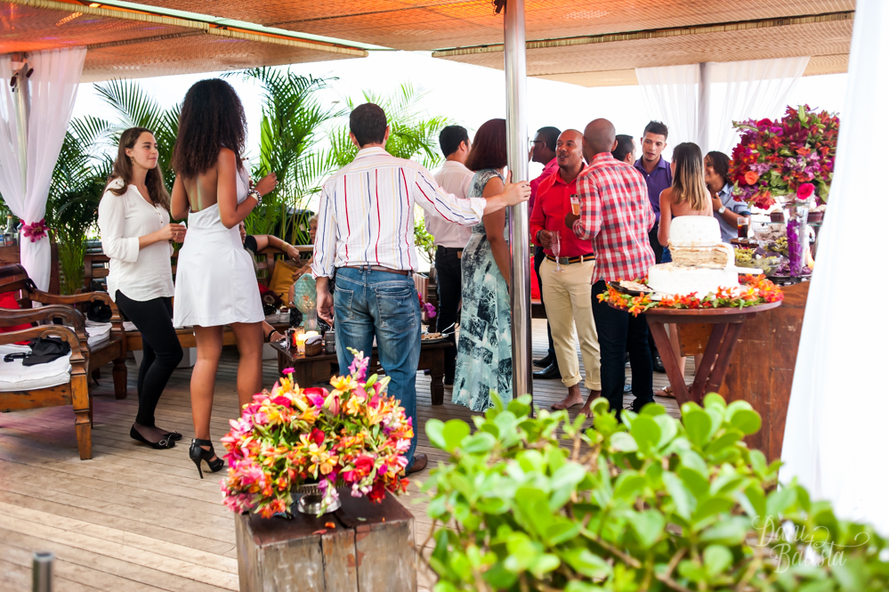 vista do casamento intimista quiosque praia leme rj