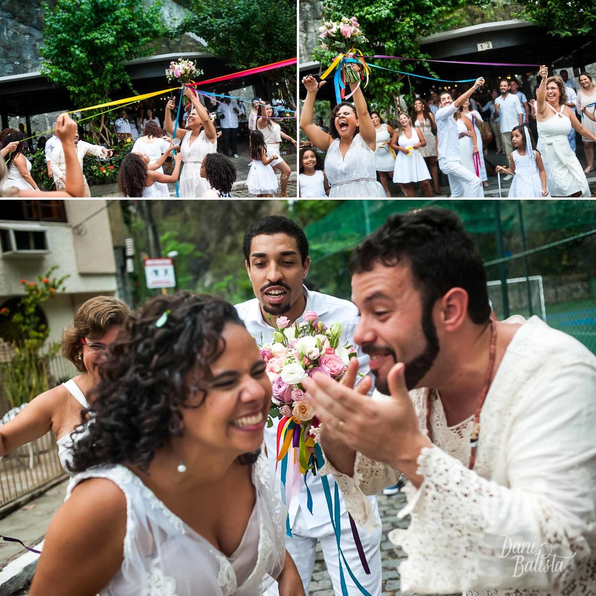 hora do buque de fitas casamento de dia ao ar livre rj