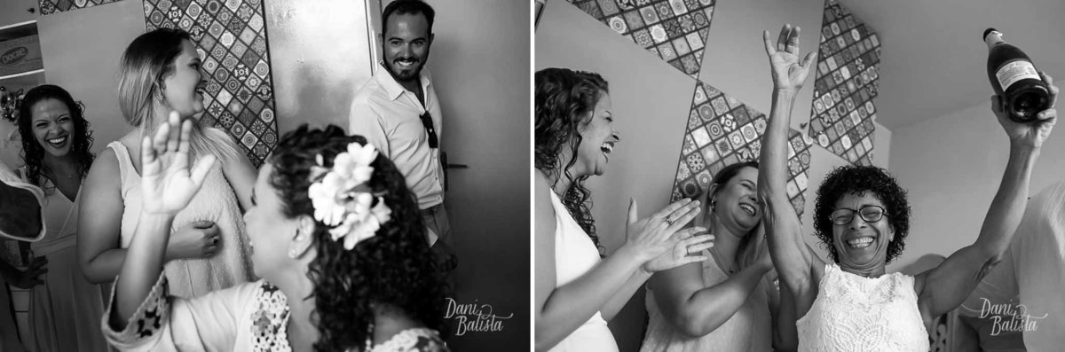 making of noiva com champagne casamento de dia rj