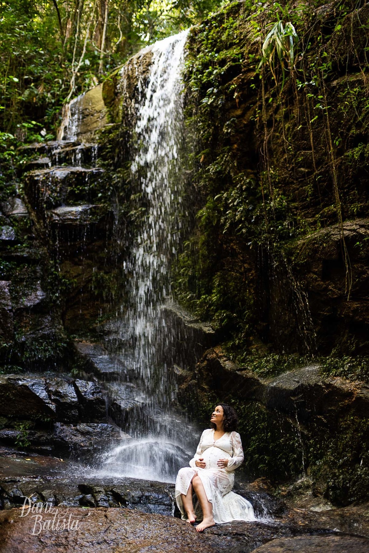 Ensaio Gestante na Cachoeira das Almas Floresta da Tijuca