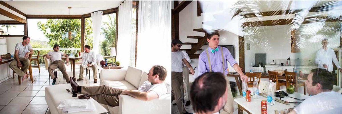 making of do noivo com padrinhos  casamento em buzios