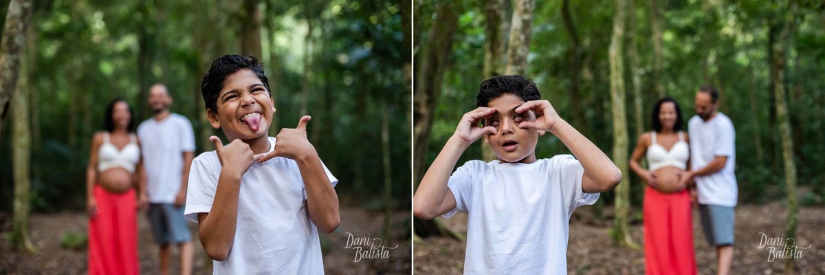 Ensaio fotografico de Gestante na floresta