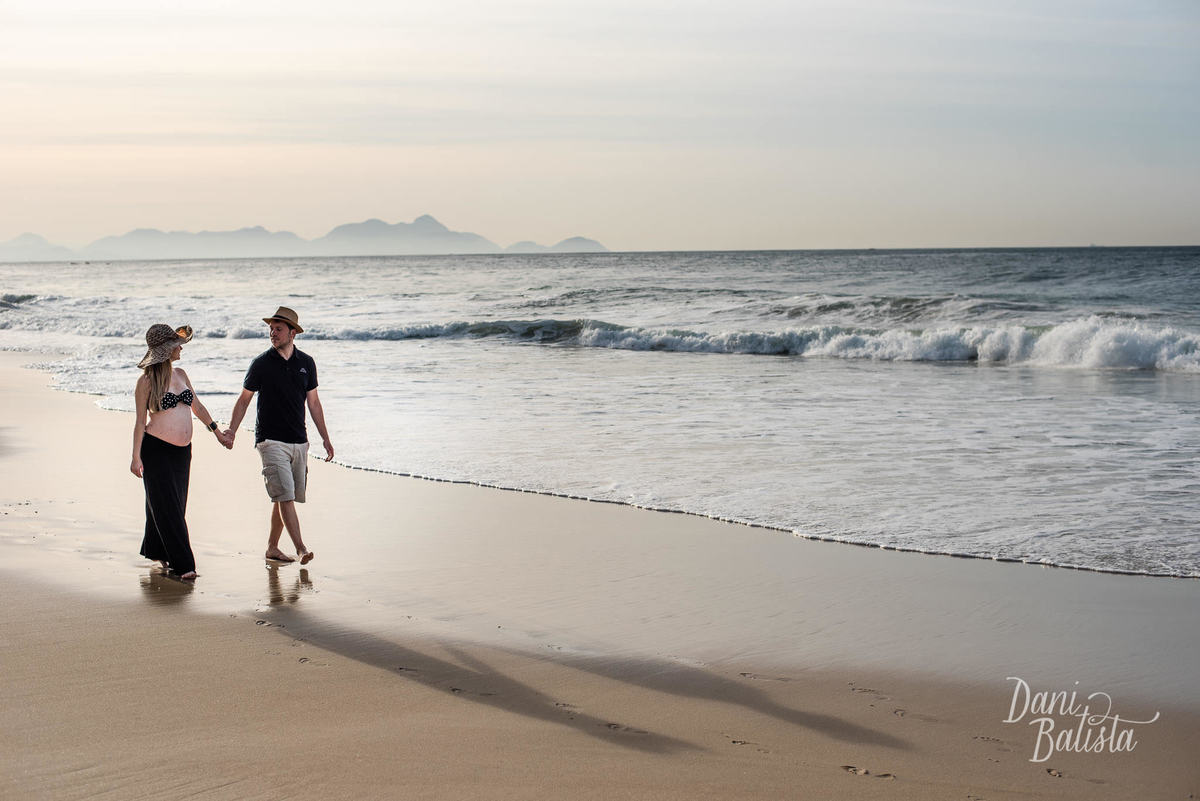 Ensaio de Gestante no amanhecer ipanema