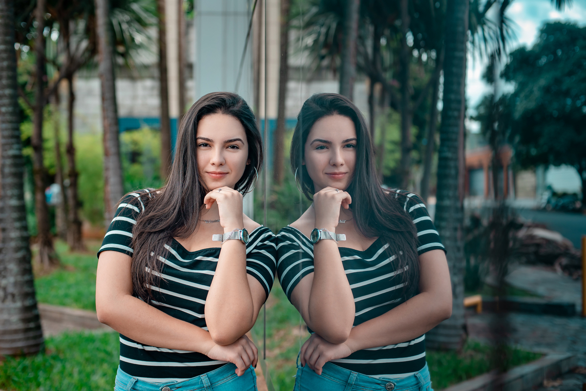 ensaio 15 anos, reflexo no espelho