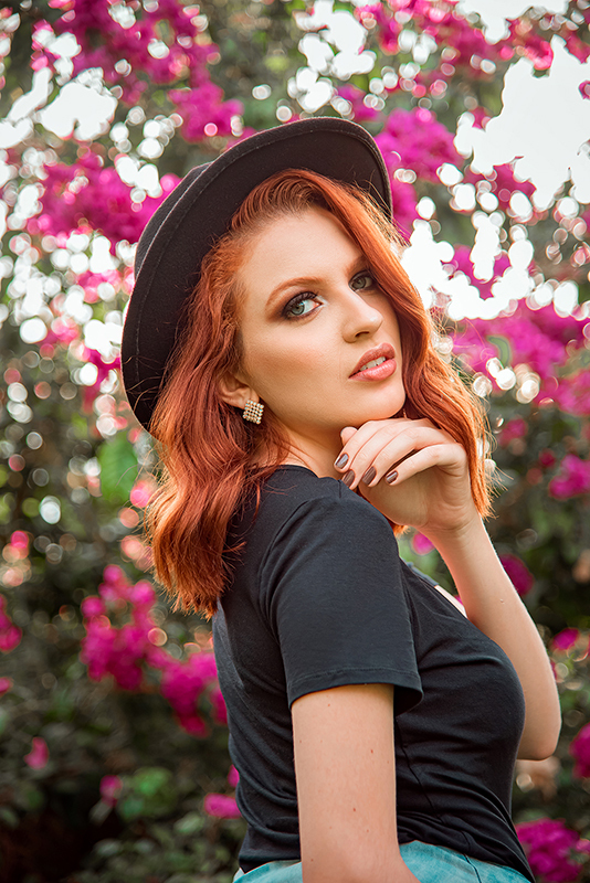 ensaio feminino em flores