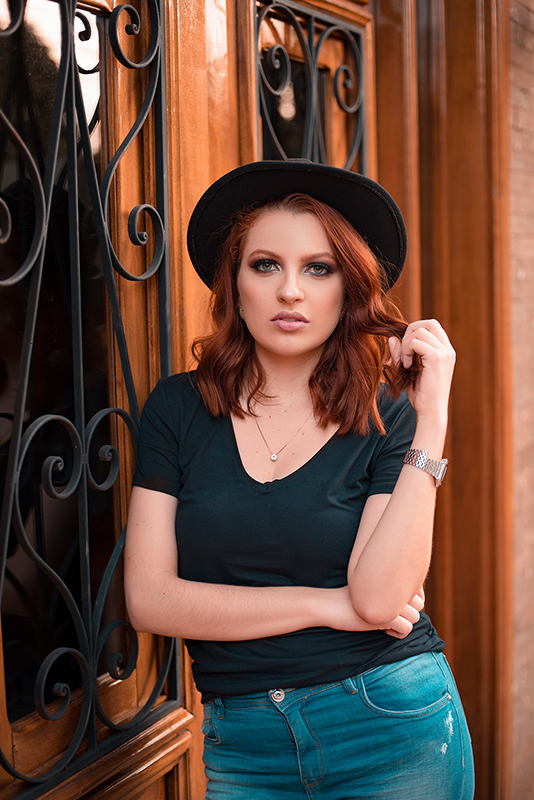 ensaio feminino urbano rustico