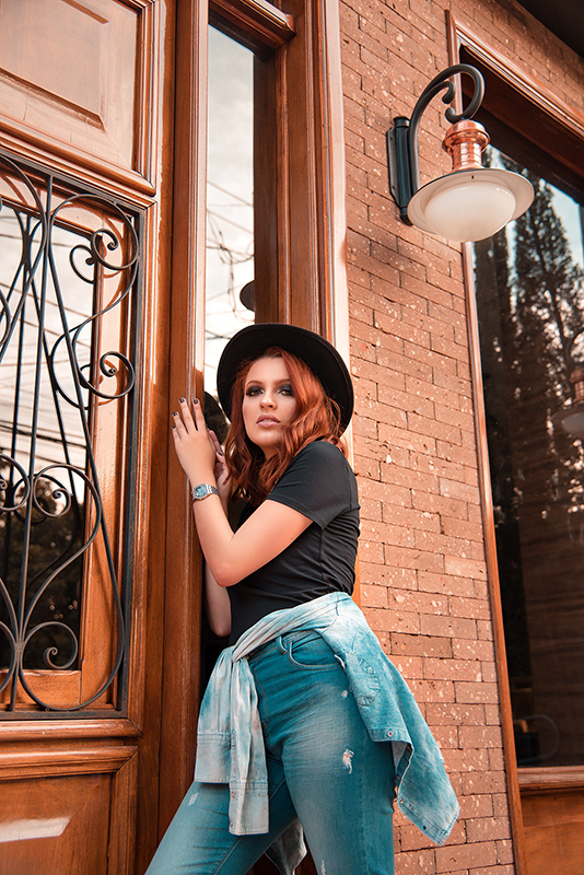 ensaio feminino urbano rustico