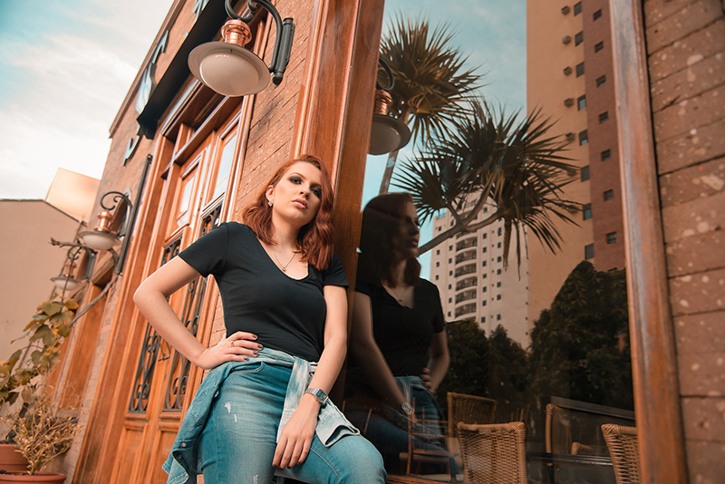 ensaio feminino urbano rustico