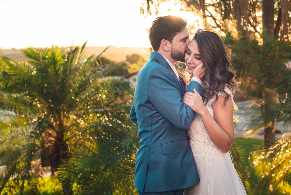 ensaio de casal após cerimônia de casamento