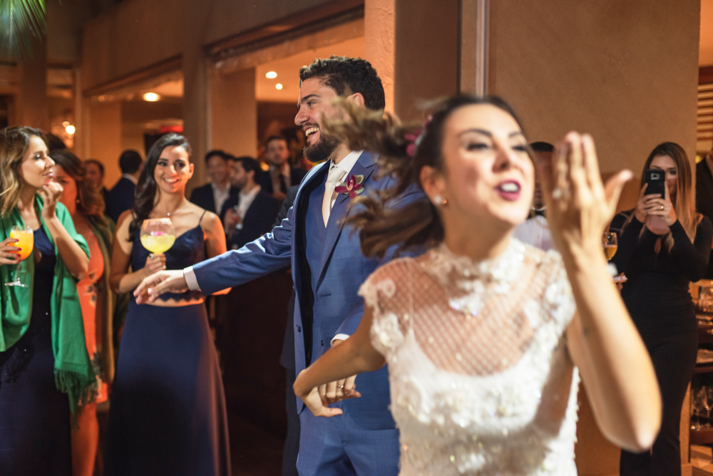 entrada de casal na festa