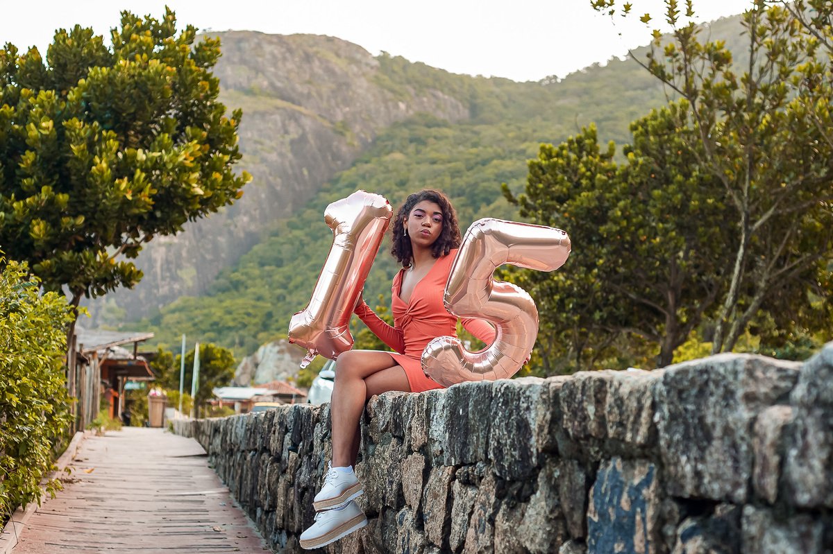 Ensaio de 15 anos da Nayara - Prainha - Recreio dos Bandeirantes - Fotógrafo 