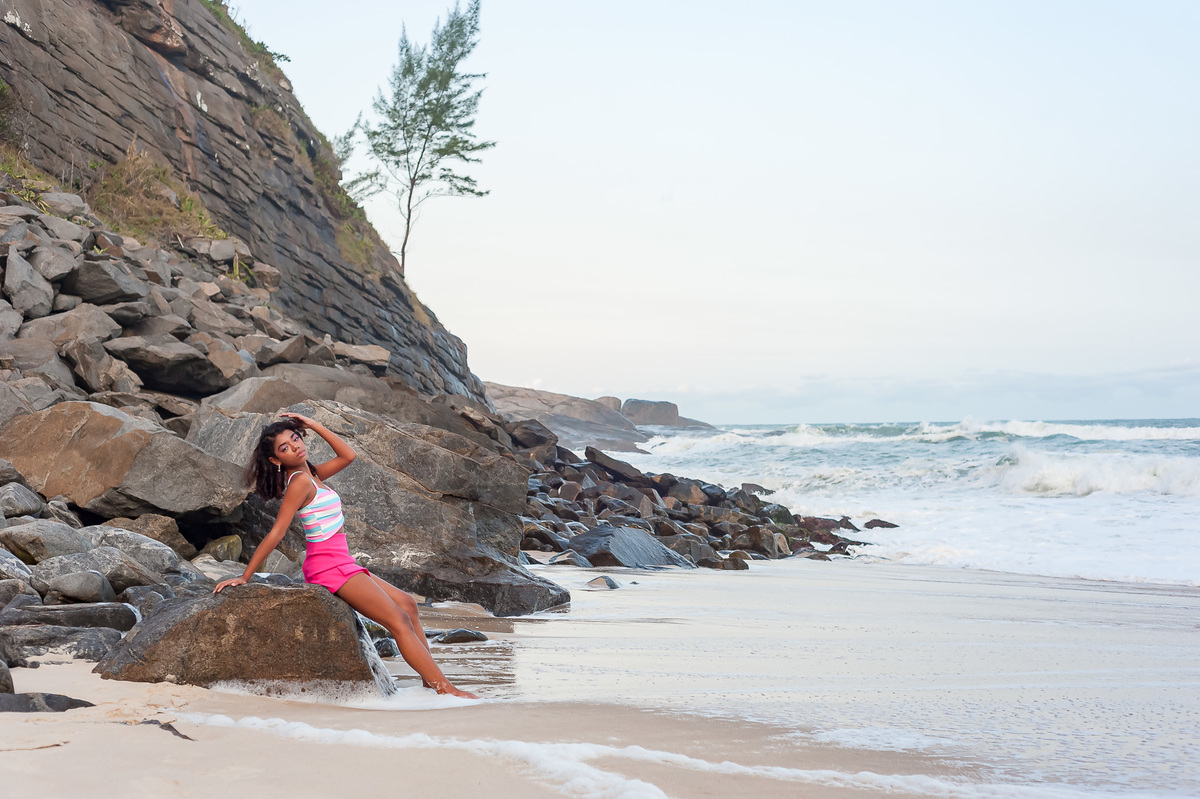 Ensaio de 15 anos da Nayara - Prainha - Recreio dos Bandeirantes - Fotógrafo 