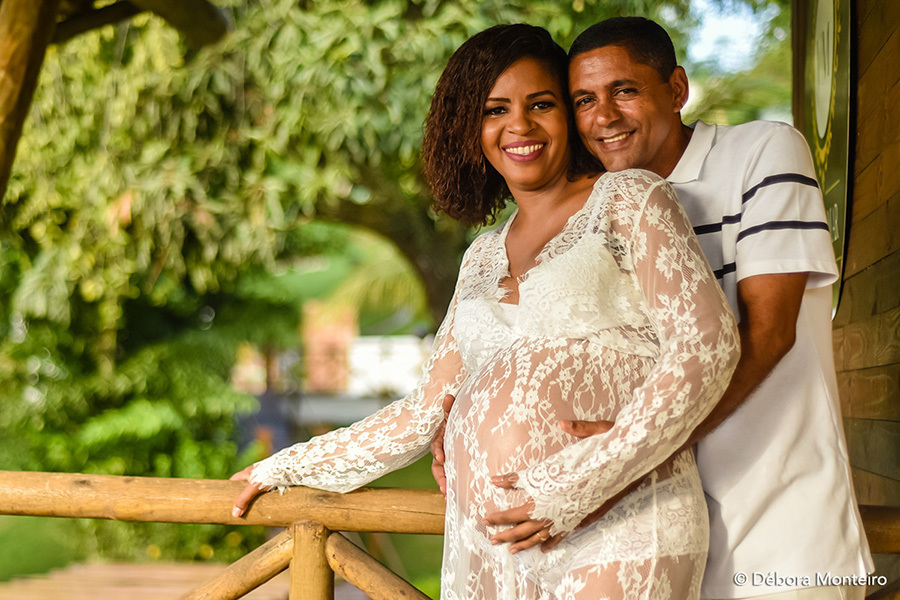 Ensaio de gestante na villa do mar cerimonial