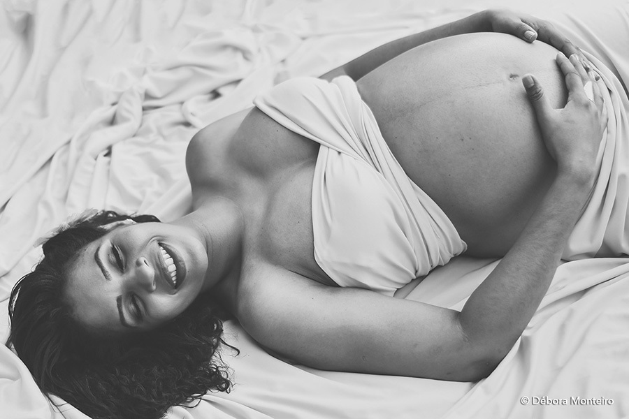 Ensaio de gestante em cinema