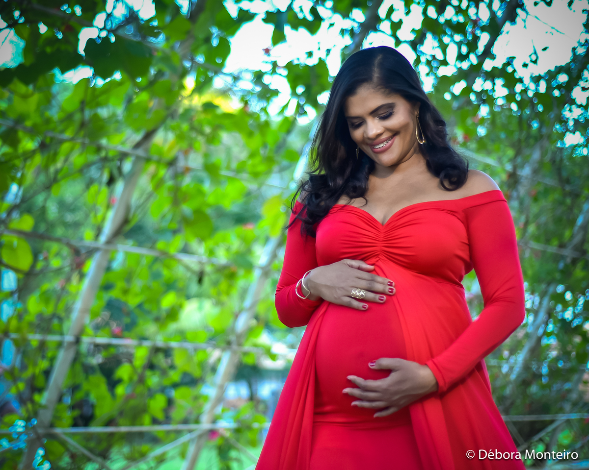 Ensaio de gestante no parque da cidade