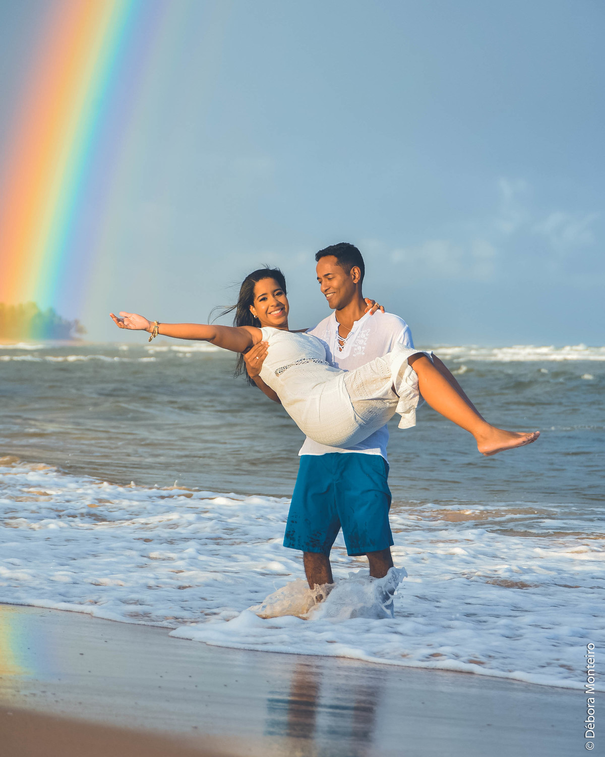 Casal com arco íris