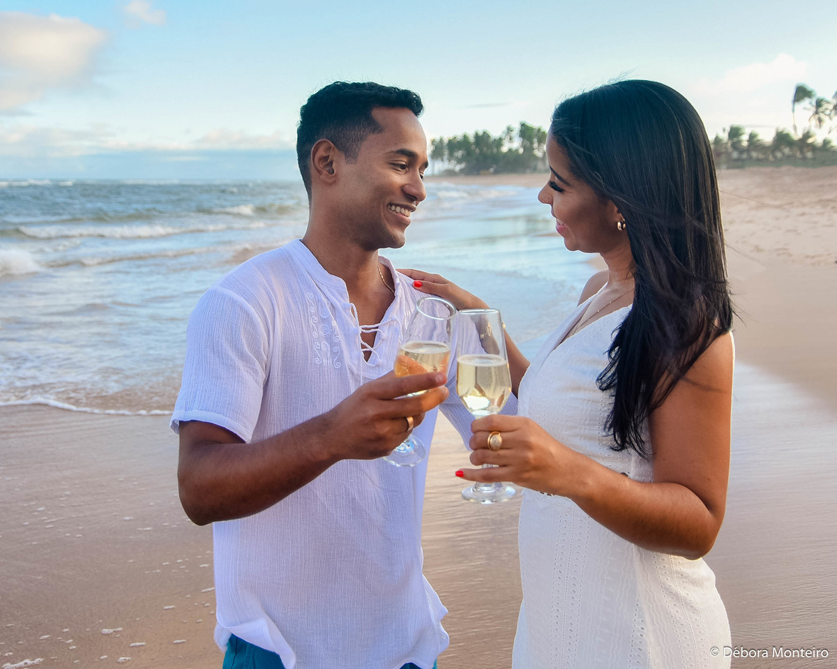 Brinde em ensaio Pré casamento
