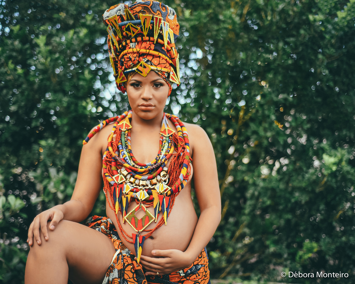 Ensaio de gestante afro