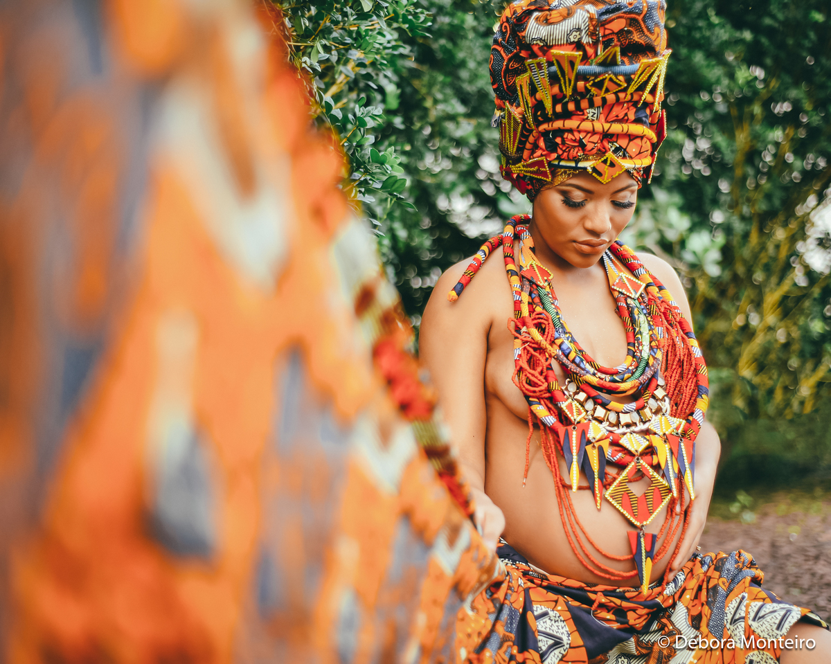Ensaio de gestante afro