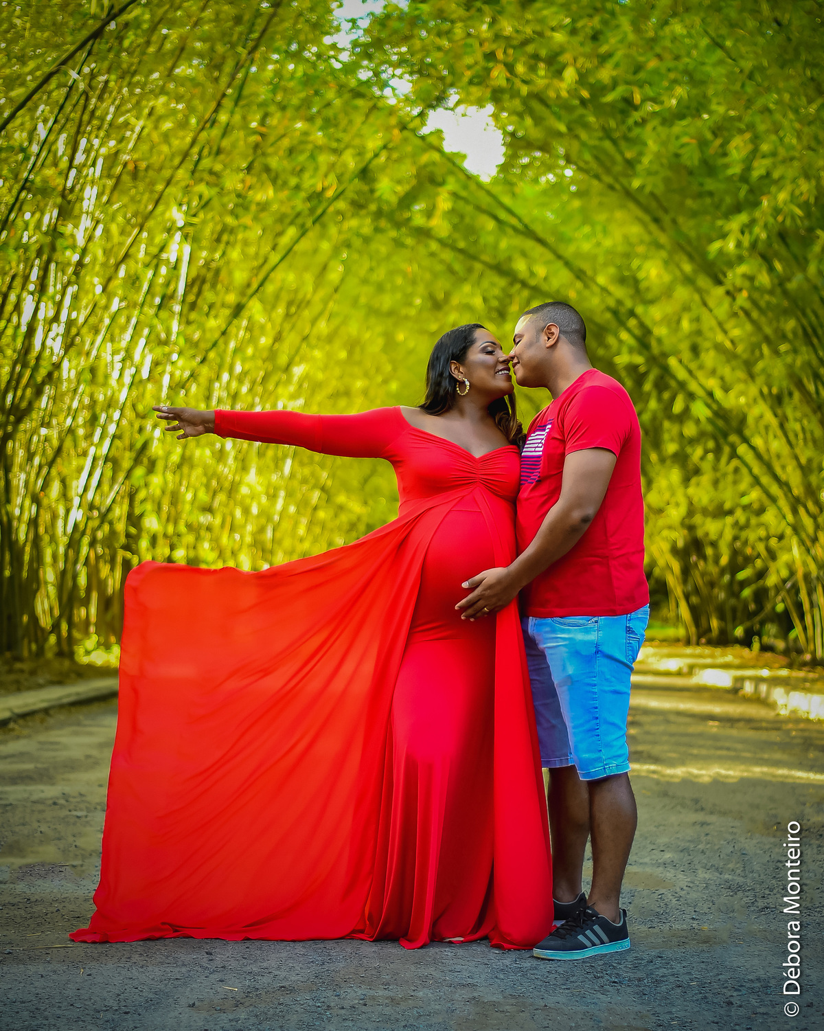 Ensaio de gestante no bambuzal