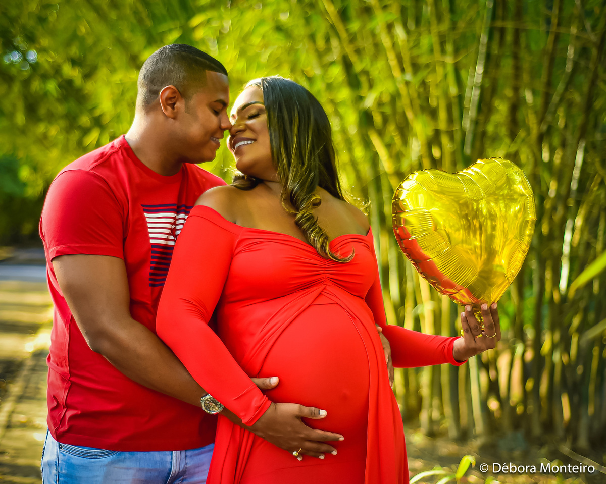 Ensaio de gestante no bambuzal