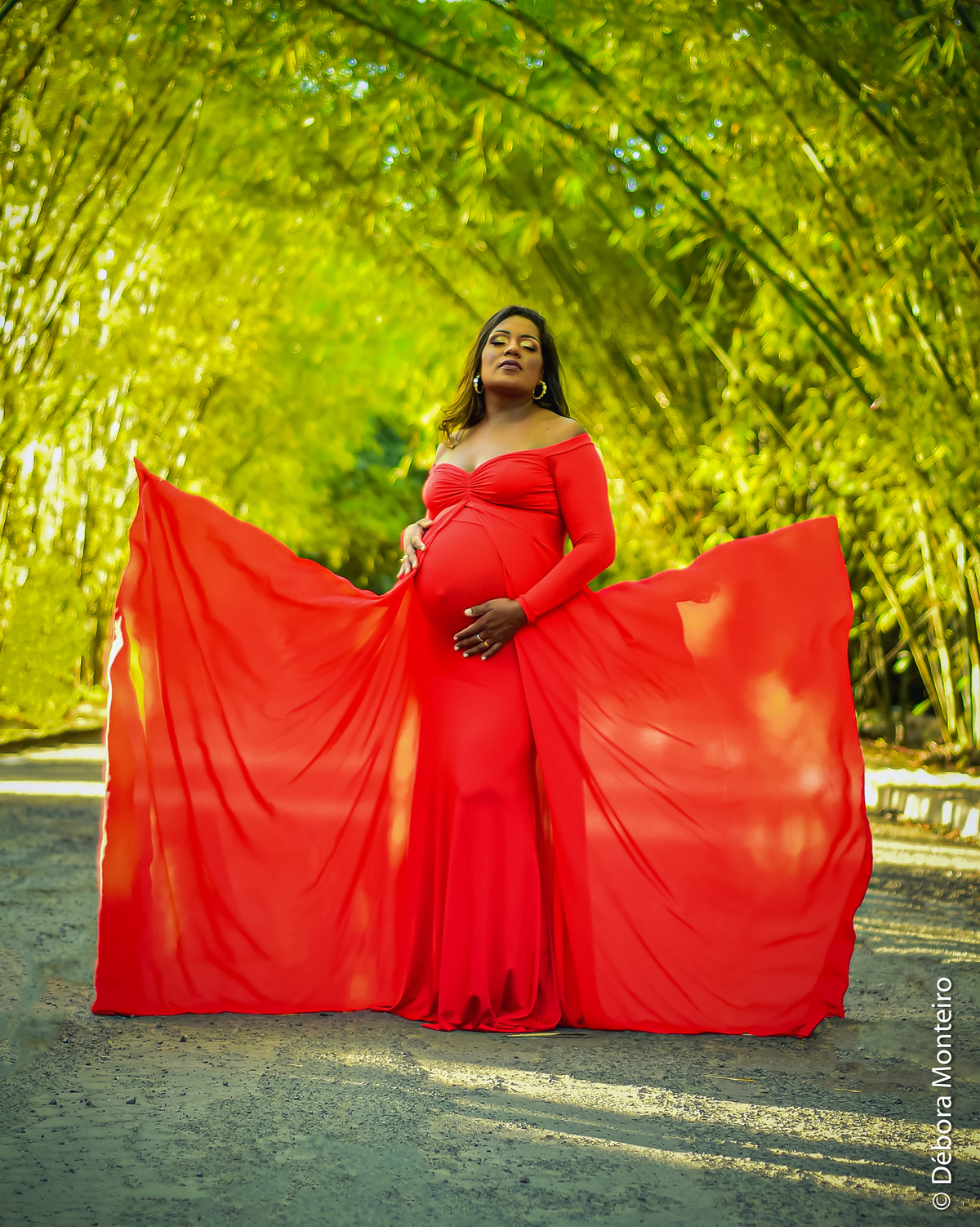 Ensaio de gestante no bambuzal