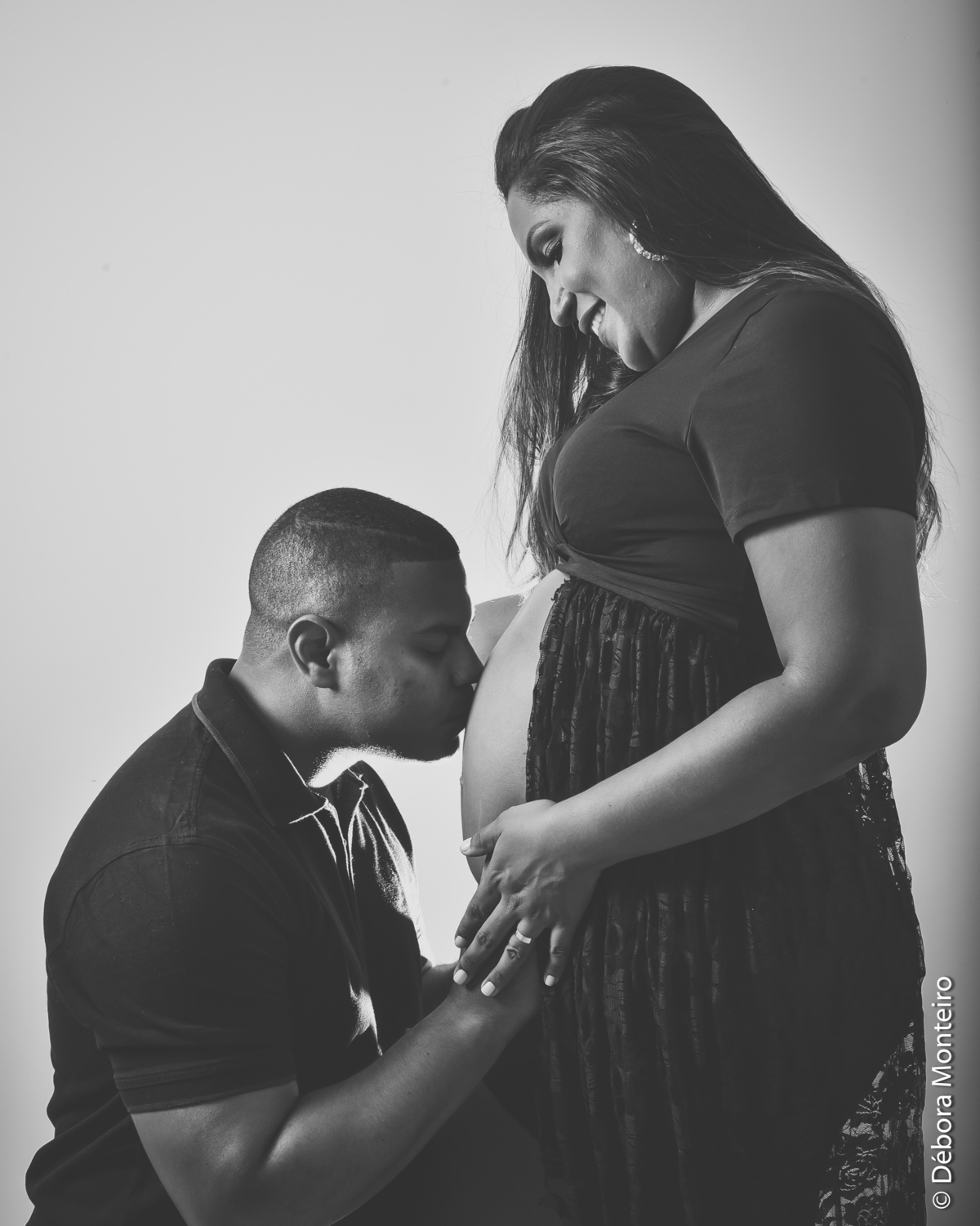 Ensaio de gestante em casa