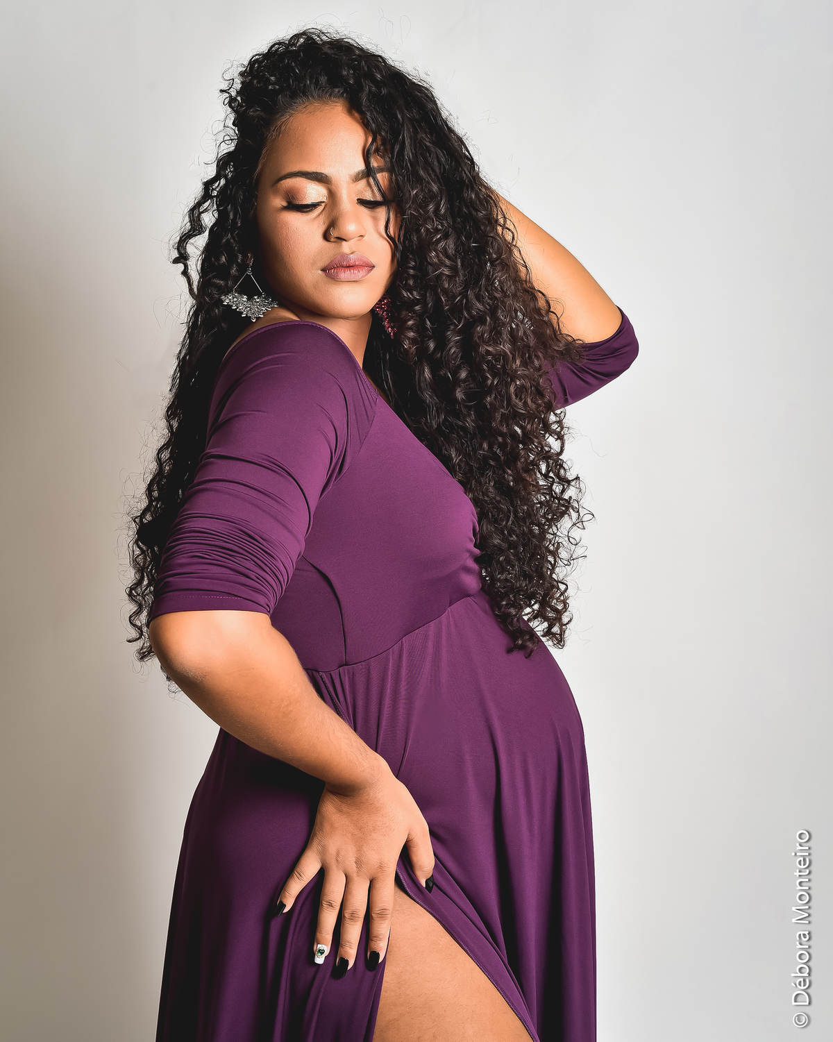 Ensaio de gestante em estúdio