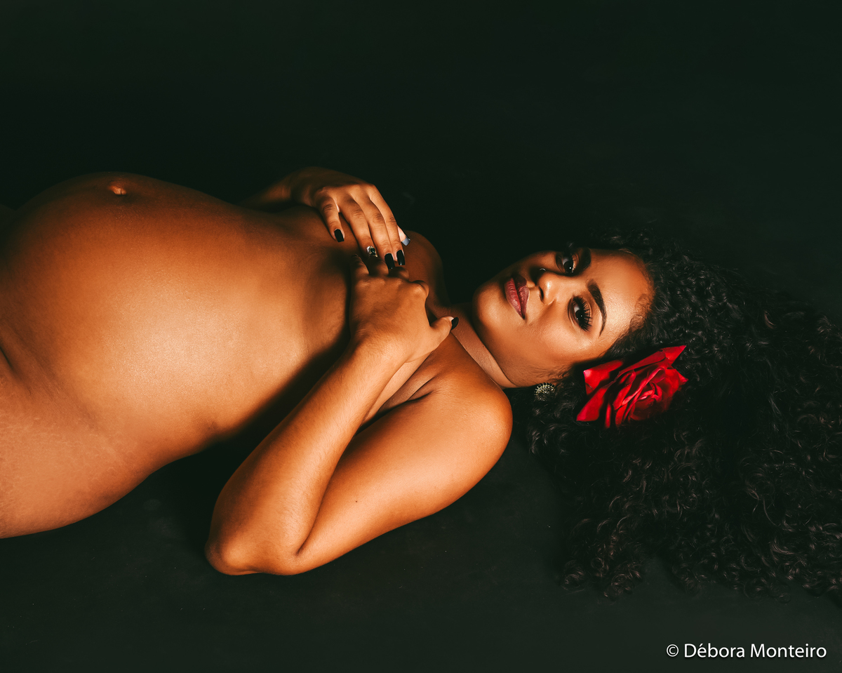 Ensaio de gestante em estúdio Salvador