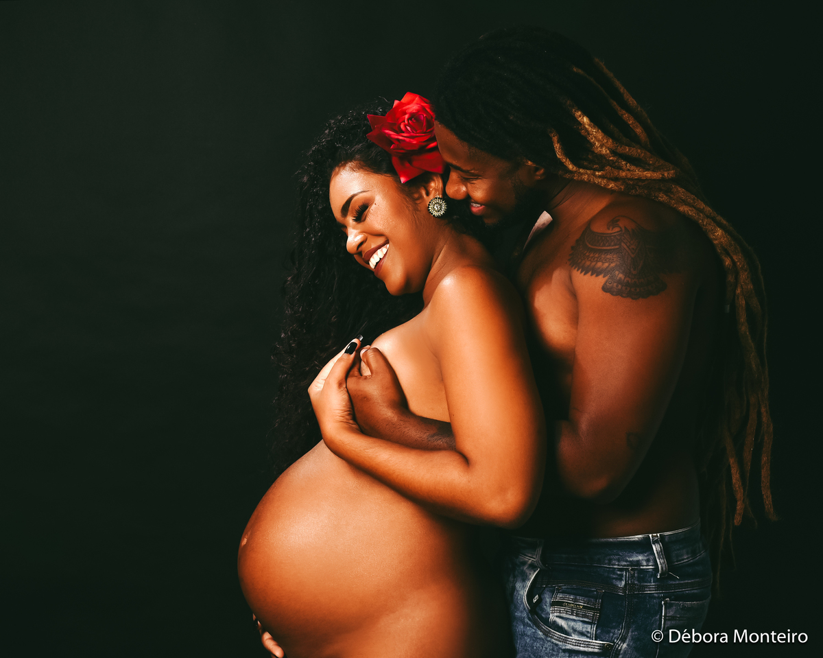 Ensaio de gestante em estúdio Salvador