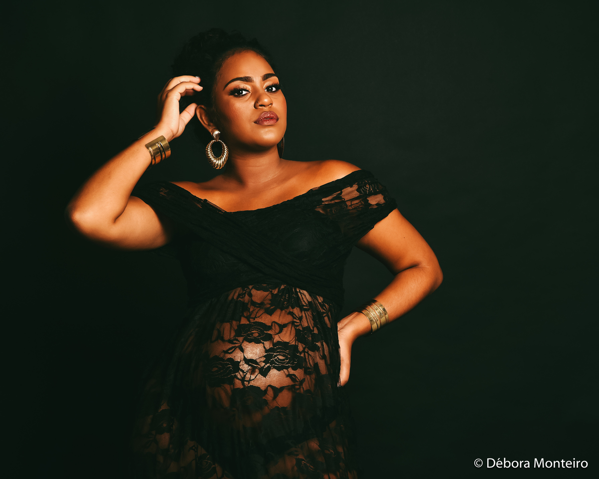 Ensaio de gestante em estúdio Salvador