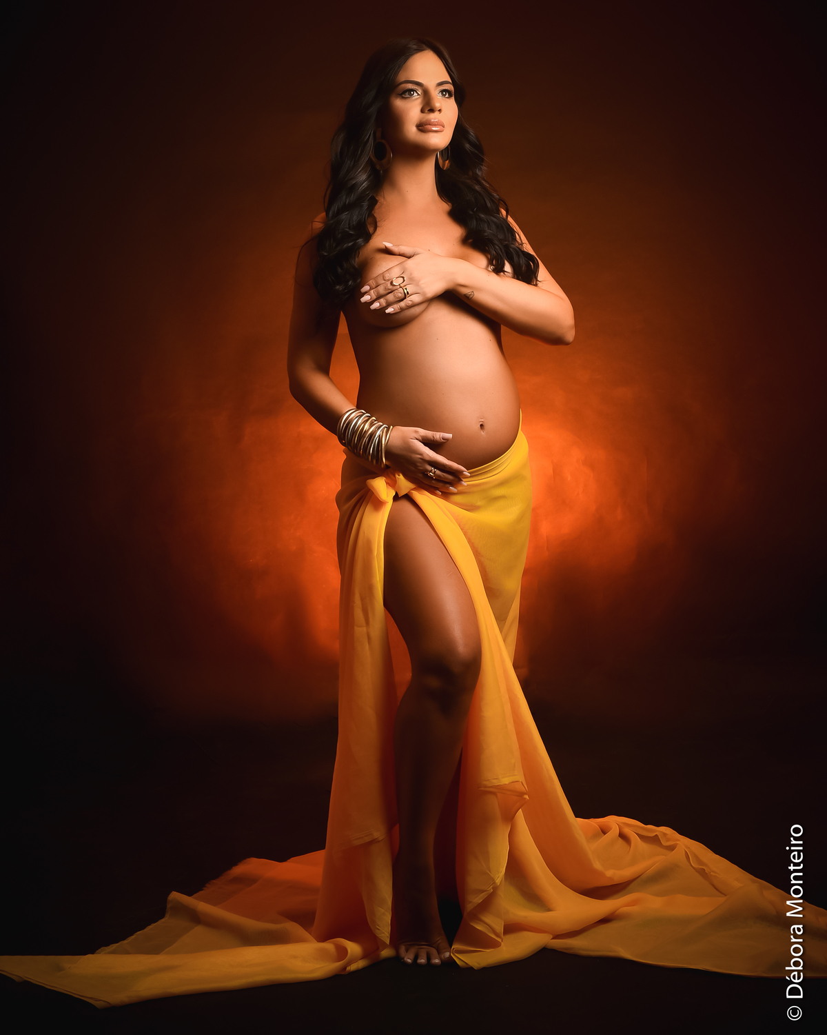 Ensaio de gestante semi-nu