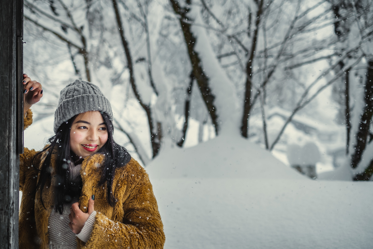 fotografo no Japao, ensaio em Shirakawa go, ensaio diferente no japao, ensaio de debutante no Japao, ensaio na neve no Japao