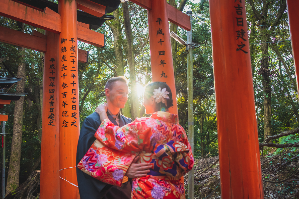 fushimi inari, pre wedding, elopement wedding