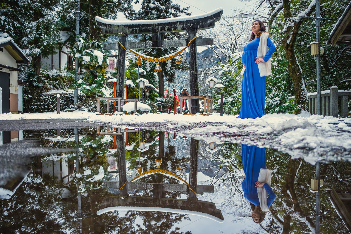 ensaio gestante no japao, fotografo de gestante no japao, ensaio em aichi , ensaio na neve no japao, gestante na neve no japao, ensaio gestacional no japao 