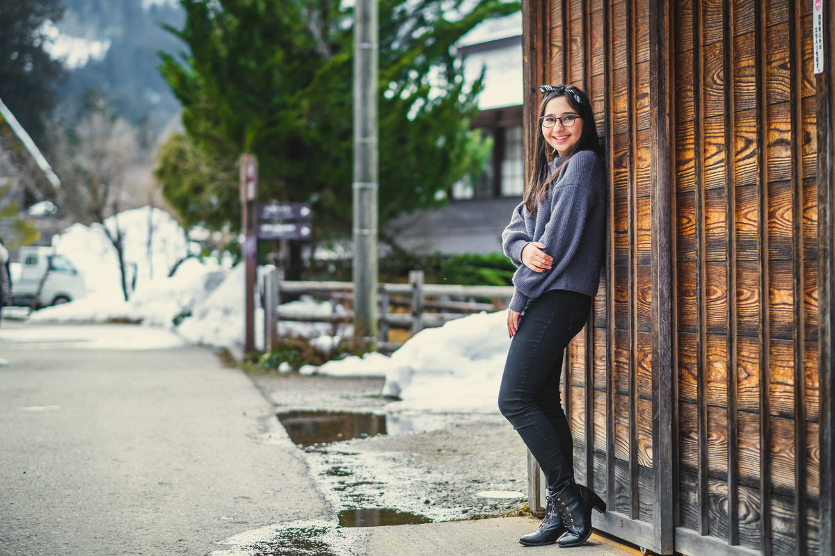 ensaio diferente no japao, ensaio em Shirakawa no japao, fotografo no japao, ensaio debutante no inverno, ensaio debutante no japao