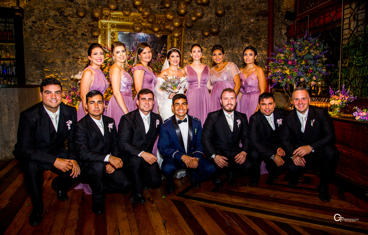 casamento fotos com os padrinhos