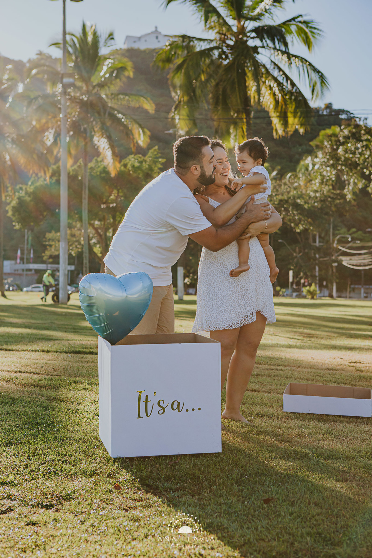 Ensaio fotográfico chá revelação prainha de Vila Velha 