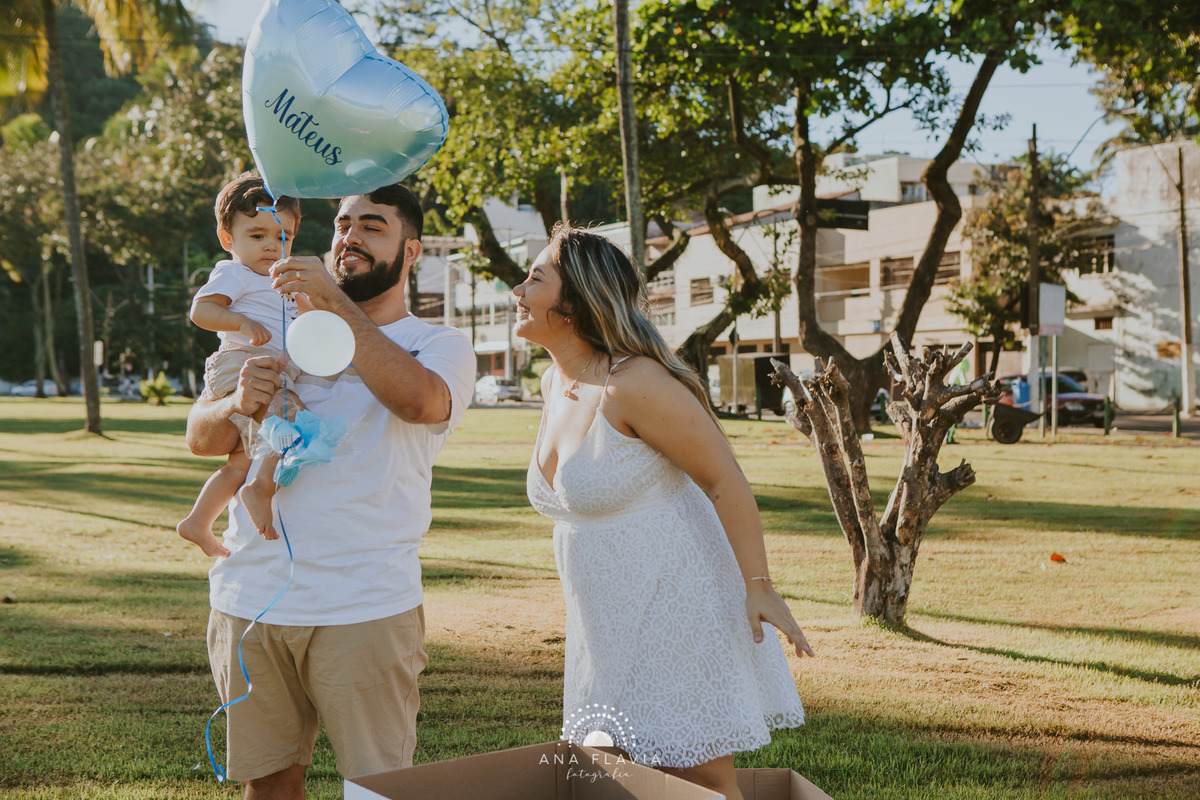 Ensaio fotográfico chá revelação prainha de Vila Velha 