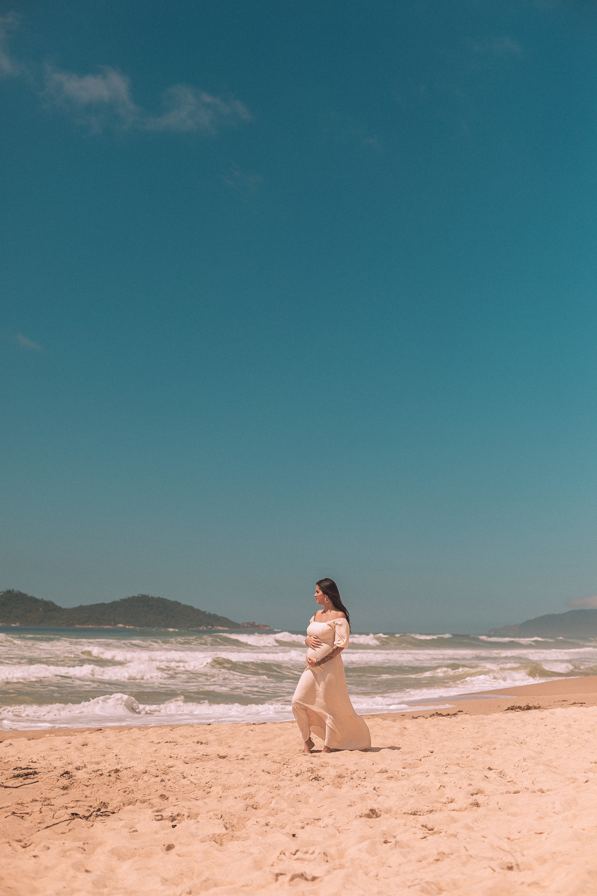 Ensaio na praia_revelação do bebê