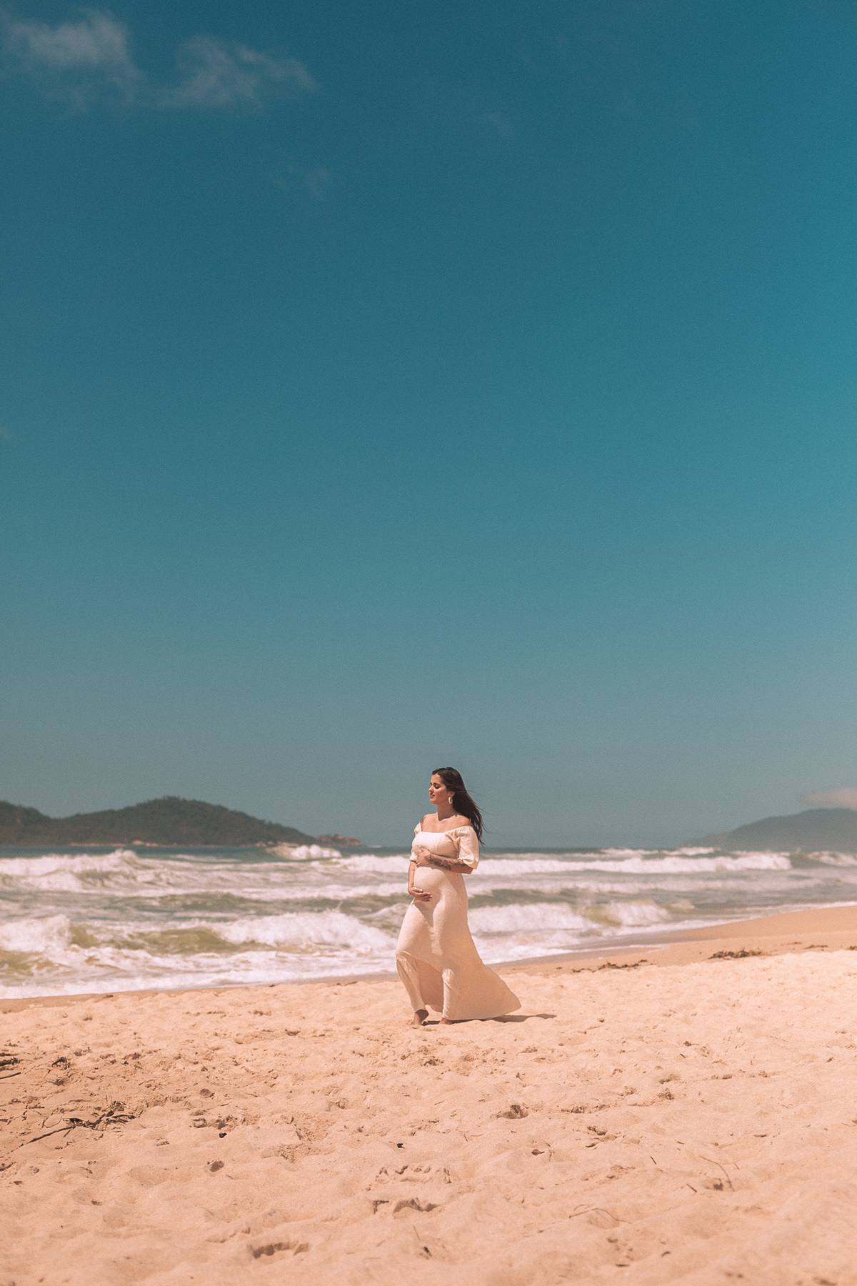 Ensaio na praia_revelação do bebê