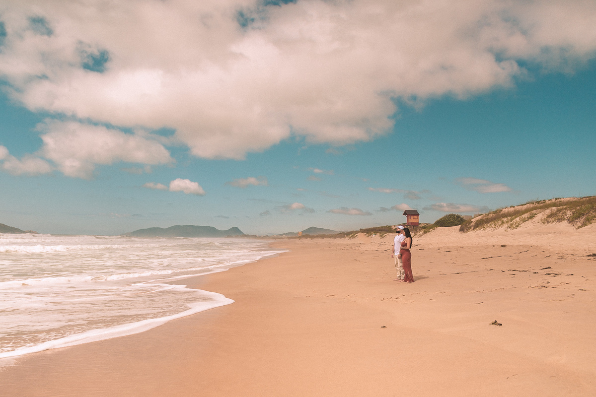 Ensaio na praia_revelação do bebê