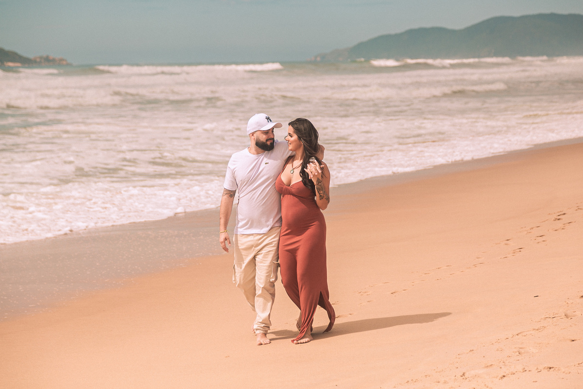 Ensaio na praia_revelação do bebê