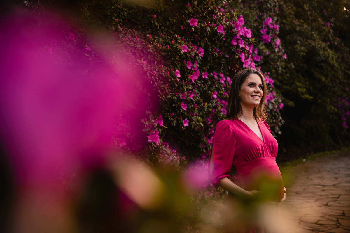 gestante com vestido
